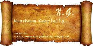 Nuszbaum Gabriella névjegykártya